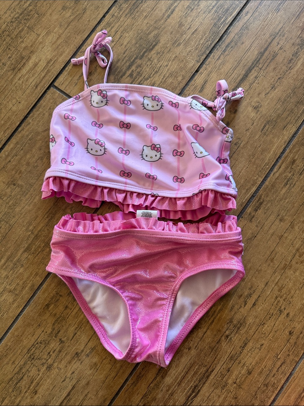 3T Hello Kitty Pink Ruffle Two-Piece Bathing Set